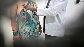 Doctor assists patient lady in hospital care