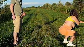 outdoor risky sex with nympho stranger