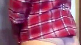 Watch this sexy petite milf tease with her panties and plump ass.