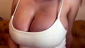 woman with big milky tits receives massage
