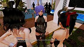 Exploring the harem hotel in a game adventure