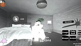 In Roblox, he engages in sex and cums on her big ass.