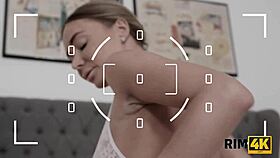 remarkable chick poses and interacts in front of camera