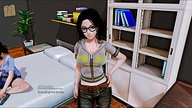 Exploring the harem hotel in a game adventure