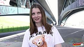 Skylar Sweet's first anal in Berlin casting