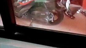 chubby woman shares intimate kitchen moment with neighbor