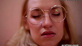 ersties lesbian babe toys with her partner's hairy pussy