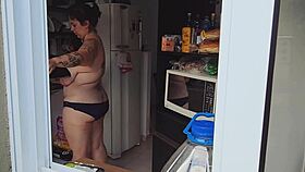 Finally caught my neighbor fully naked