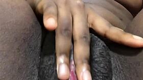 Hey, The Solo Black Girl Has A Hairy Wet Pussy
