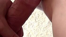 Brunette Babe BJ and ANAL in Restroom