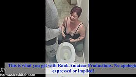 Rank amateur milf tries toilet piss play but it goes wrong repeatedly in this dirty submissive session