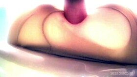 Rip Off Tights To Fuck Ass!