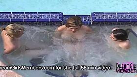 Girls playing naked at spring break party