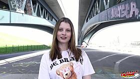 Skylar Sweet's first anal in Berlin casting