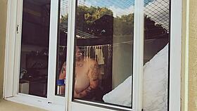 Finally caught my neighbor fully naked