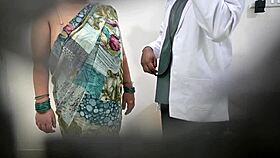 Doctor assists patient lady in hospital care