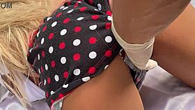 my wife left, i played with the blonde sex toy