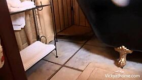 Sexy Blonde Vicky Vette Masturbates with Shower Head in Wet Solo