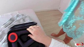 stepmom asked for a massage but instead had sex with her stepson and creampie in ass