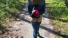 amateur teen 18+ couple fucking outdoors in forest