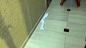 I see this hot teen in uniform shaking her big ass in the shower and fuck her tight pussy