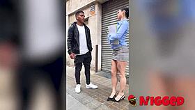 our dirty secretary roma amor teases and bangs a black dick