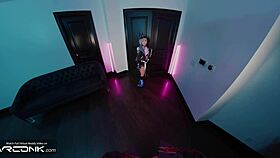 vr conk asian silver wolf deeply sucks and fucks hard in cosplay parody of honkai star rail