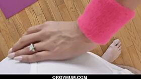 big tits milf stepmom desiree dulce orgasms for stepson pov