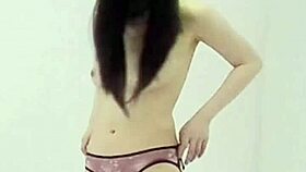 the skinny cute asian student feels so beautiful in adult one piece