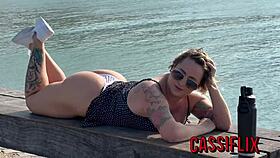 big black cock fucked my ass and pussy in the car backseat on the beachfront 😈