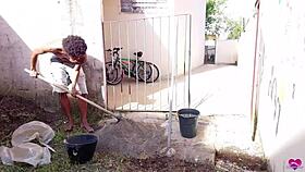 handyman gets paid with ass activity and squirt