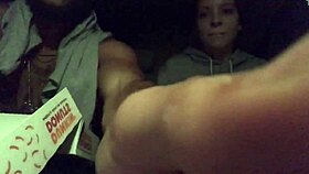 She feels rough fucking and creampie after eating donuts