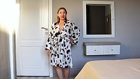 mature woman with huge tits gets aroused watching