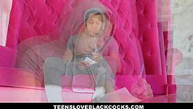 young rider enjoys big black vehicle