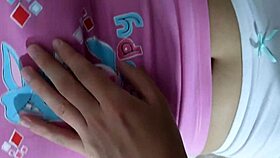 Secretly following the girl, almost getting caught