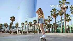 Quickie doggy style with squirting