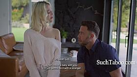 Blonde wife begs to be pregnant in taboo fucking