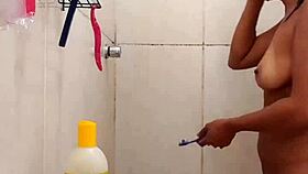 Young Latina Masturbates in Shower Orgasm