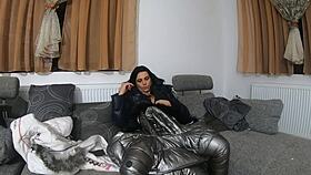 Oh, watch Milfycalla masturbate in fur hooded downjackets!