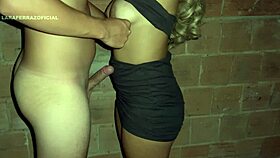 He fucked his skinny girlfriend hard in the abandoned construction site with tan lines almost got caught