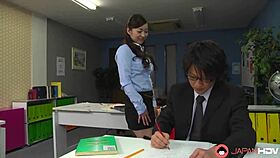 Does Japanese teacher Maria Ono tease with uncensored deepthroat on student?