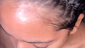 Amateur Couple Enjoys Dessert Before Dinner - Ebony Deepthroat and Monster Cock Teasing