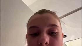 fingering tight pussy in public changing room, so intense