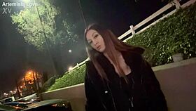 Italian hot milf long hair artemisia love solo smoking session outdoor