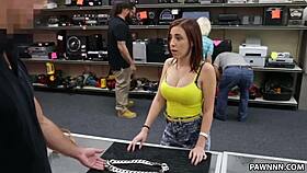 Busty babe gets fucked hard in the toilet at xxx pawn 😏