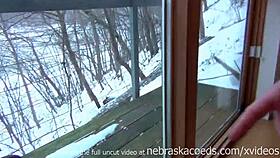 we got snowed in with this teen and her huge black dildo