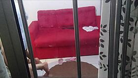 Wow, the young Brazilian milf was secretly filmed taking the driver's huge cock outdoors for a public cumshot!