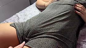 Alone at home with my stepbrother getting bold and daring