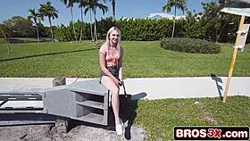 Red riding hood ditches costume for a rough, hardcore ride with the wolf