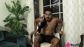 Latina's big ass gets anal and oral fun with black guy